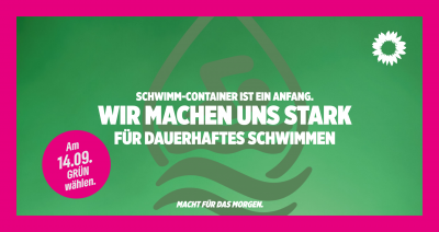 Schwimm-Container bis Herbst: Ein Tropfen auf den heißen Stein